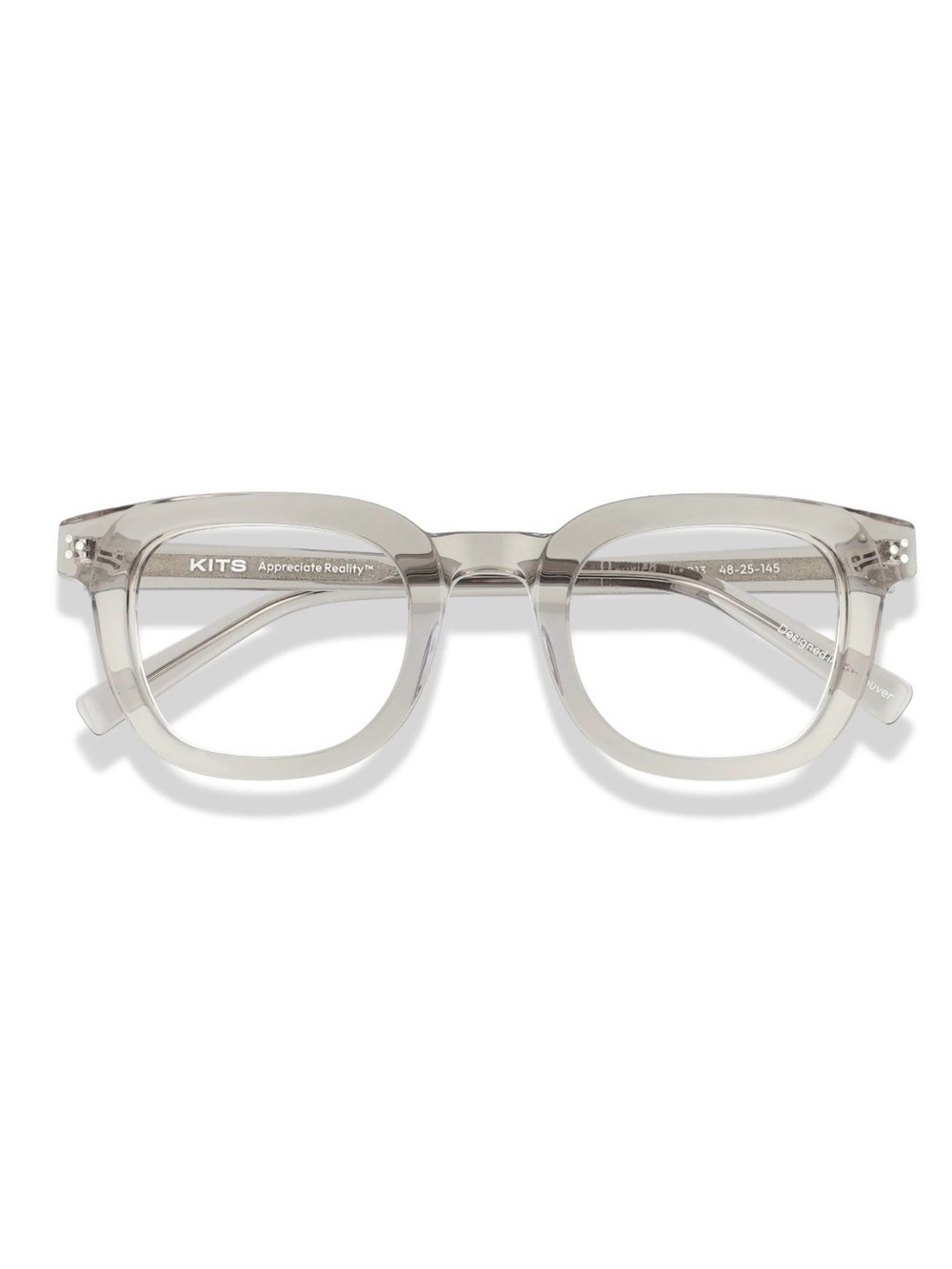 NWT readers Maurice translucent light gray Kits reading glasses +0.25